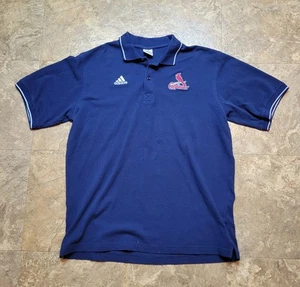 Adidas St. Louis Cardinals Polo Shirt Mens Medium M Blue Short Sleeve Pullover  - Picture 1 of 11
