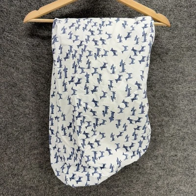 Sábana bajera Pottery Barn Kids cuna cama blanca estampado perro algodón Foto 1 de 3