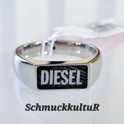 Diesel Ring DX1512040 Herren Edelstahl Achat Schwarz  - Bild 1 von 4