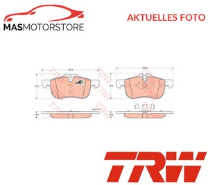 SET BRAKE PADS FRONT BRAKE PADS TRW GDB1374 G NEW OE QUALITY