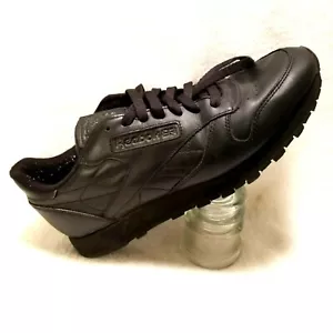 Zapatos deportivos Reebok para hombre talla 9 M clásico cuero negro J09119 - Imagen 1 de 8