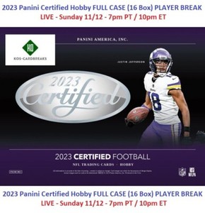 Trey Palmer 2023 Certified Hobby FULL CASE 16 Box PLAYER BREAK #2
