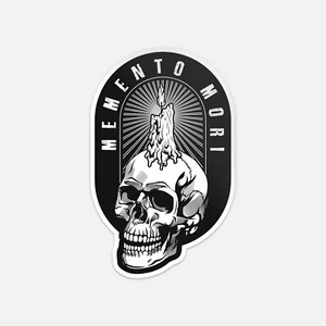 Calcomanía de vinilo parachoques de coche Memento Mori - Imagen 1 de 4
