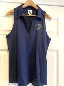Footjoy FJ Women Sleeveless Golf Polo Shirt Size Large Blue O-1 - Imagen 1 de 6
