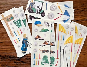 Creative Memories Golf Stickers -Set of 8 Strips, 4 Different Designs - NLA - Picture 1 of 2