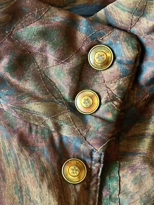 Chaqueta parka vintage London Fog para mujer mediana hojas florales marrón aislante años 90 Foto 1 de 4