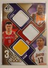 2009 Sp Game Used 3 Star Swatches Lvl 3 Shaq O'neal Yao Ming Andrew Bynum 09/35