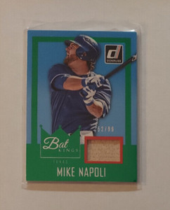 Mike Napoli (Rangers) 2016 Donruss baseball BAT Kings GREEN (only 99 made)