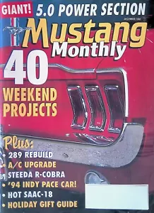 Mustang Monthly Magazine Ford December 1993 Weekend Projects, 289 Rebuild - Picture 1 of 2