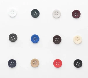 10 x Shirt Buttons 4 Hole Buttons 11.5mm 10mm 12 Colours and Combined Postage - Picture 1 of 25