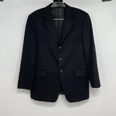 Arnold Brant Saks Fifth Ave Columbo 100% Cashmere 3 Button Sport Coat 40 Black - Image 1 of 4