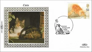 Cat Kitten The Cat Catstree Bridgnorth Salop Ltd Edition UK Benham Silk FDC 1995 - Picture 1 of 1