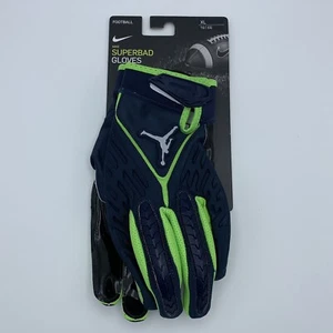 Nike Jordan Superbad 6.0 Football Gloves Seattle Seahawks #33 FZ8479-440 Size XL - Picture 1 of 3