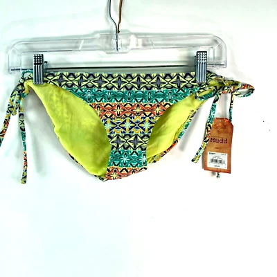 Nuevo MUDD Mujer Corbata Lateral Traje de Baño Hipster Verde Bikini Parte Inferior Talla Pequeña S Foto 1 de 4