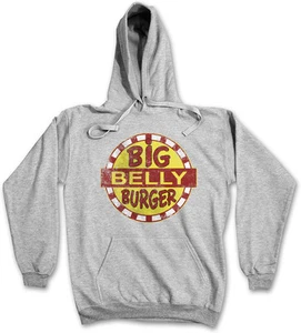 BIG BELLY BURGER HOODED SWEATSHIRT HOODIE Fast Food Restaurant Chain Comics - Picture 1 of 2