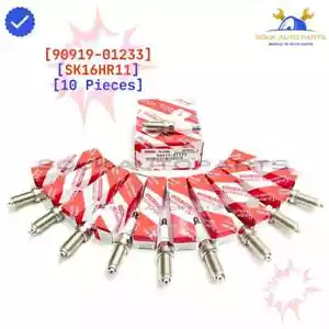 90919-01233 Genuine Toyota SPARK PLUG 10 PCS PRADO TUNDRA SK16HR11 IRIDIUM Lexus - Picture 1 of 7