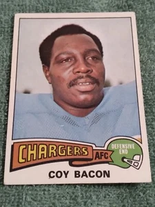 1975 Topps Football #284 San Diego Chargers Defensive End Coy Bacon EX - Picture 1 of 2