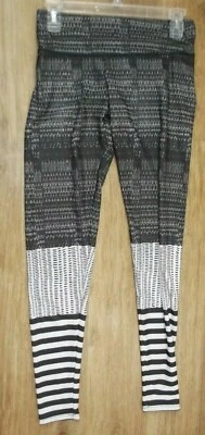 LEGGINGS Onzie Yoga tiro alto longitud completa - pequeños/medianos - estampado negro/blanco Foto 1 de 4