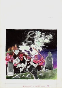 GIANCARLO CARACUZZO - Tavola originale Zio Tibia n.4 Copertina - Picture 1 of 1