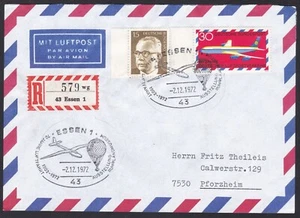 FCV0163 Flight Cover, Germany, Essen, Ruhrland Museum Exhibi., Plane Postmark - Picture 1 of 2