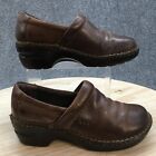 Boc Born Concept Shoes Womens 7.5 M Peggy Clogs Brown Leather Pull On Round Toe