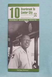 Horario SEPTA - #10 - Overbrook al centro de la ciudad - 7 de septiembre de 1997 - Imagen 1 de 1