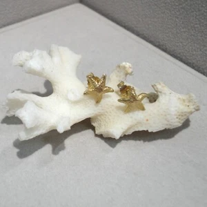 Seestern Ohrstecker Maritim Meer Strand Sterlingsilber 925/- gelb vergoldet - Bild 1 von 6