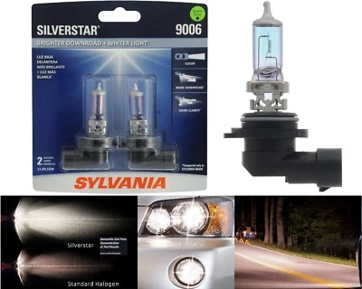 Sylvania Silverstar 9006 HB4 55W Two Bulbs Head Light Replace Upgrade Low Beam - Image 1 of 4