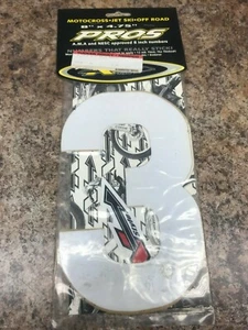 *N-Style 8" White #3 - Pros Numbers, #54-2013 (3 Pack), NEW* - Picture 1 of 2