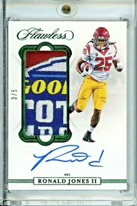 2020 Flawless Collegiate USC Ronald Jones II Buccaneers Patch Auto #25 3/5 - Picture 1 of 2