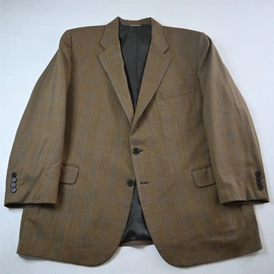 Tom James 48S Marrón Tostado Ventana Lana Hombres Blazer Traje Chaqueta Abrigo Deportivo Foto 1 de 4