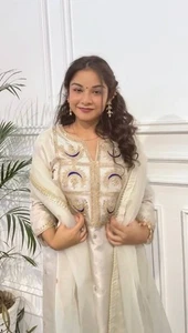 Vestido Paquistaní Eid Salwar Kameez Listo Para Usar Traje Boda Fiesta Bollywood Nuevo - Imagen 1 de 11