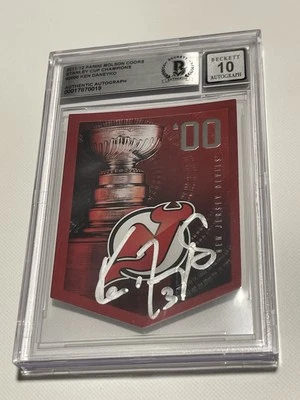 Ken Daneyko Signed 2000 Devils Stanley Cup Champs Card IP Slabbed Beckett Auto a - Image 1 of 3