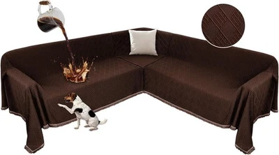 Waterproof Sectional Couch Cover L-Shaped Sofa Protector, Pet & Spill Resistant - Image 1 of 4