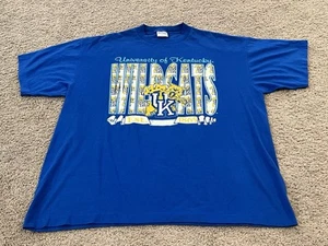 Vintage University of Kentucky Wildcats Single Stitch Blue Graphic T-Shirt XXL USA - Bild 1 von 7