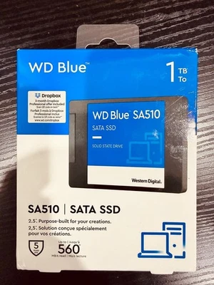 Western Digital 1TB WD Blue SA510 SATA Internal Solid State Drive (SSD) *NEW* - Image 1 of 4
