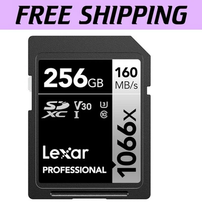 Professional 256GB SDXC Card with 160MB/s Speed for DSLR & Mirrorless Cameras - Image 1 of 4