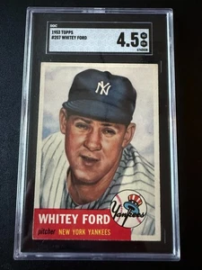 1953 Topps Whitey Ford #207 SGC 4.5 Sehr guter Zustand + *zentriert!* - Bild 1 von 3