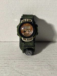 Vintage Safari Mickey Mouse Disney Digital Wrist Watch W/ Compass - Picture 1 of 7