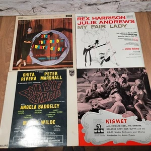 Vinyl Lot of 4 Record Bundle of Vintage Broadway Show Soundtracks - Imagen 1 de 6