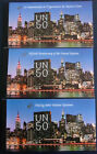 Nations Unies 3 Carnets Patrimoine Mondial 50 eme anniversaire 1995  ONU