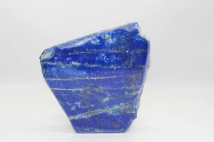 Escultura de lapislázuli medio pulido medio crudo con pirita azul pulido forma libre - Imagen 1 de 9
