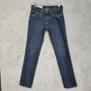 Hollister Men's 28 x 30 (29 x 30) Dark Wash Skinny Denim Blue Jeans VGUC - Picture 1 of 12