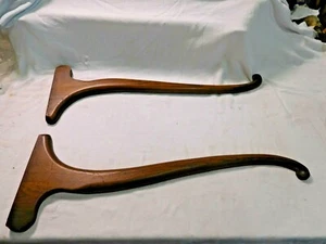 Antique ~ Salvage ~ Pair Oak Mirror Arms - Adjustable Fits Any Size Mirror #1717 - Picture 1 of 6