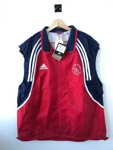 AJAX AMSTERDAM 2000 TRAINING RAIN JACKET VEST TRIKOT JERSEY SHIRT ADIDAS RED Cover