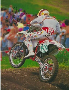 TRAMPAS PARKER signiert 8,5 x 11 Foto MOTOCROSS Racing AMA Legende VINTAGE - Bild 1 von 1