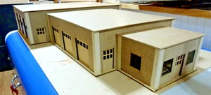 *Unfinished-Custom 1/24 Scale 6 Bay garage/4 Bay Semi Truck Center/Office - Picture 1 of 9