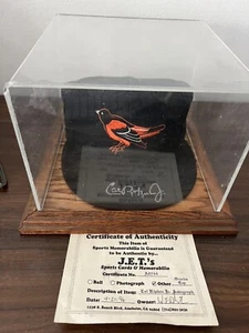 Cal Ripken Jr. Signed Authentic Baltimore Orioles New Era Baseball Hat + Case - Picture 1 of 6