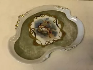 Antique William Guerin Limoges Porcelain Juno / Hera & Cherub Vanity Tray - Picture 1 of 7