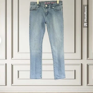 Childrens Place Girls Super Skinny Light Wash Blue Jeans Size 8 Stretch Nice - Picture 1 of 9